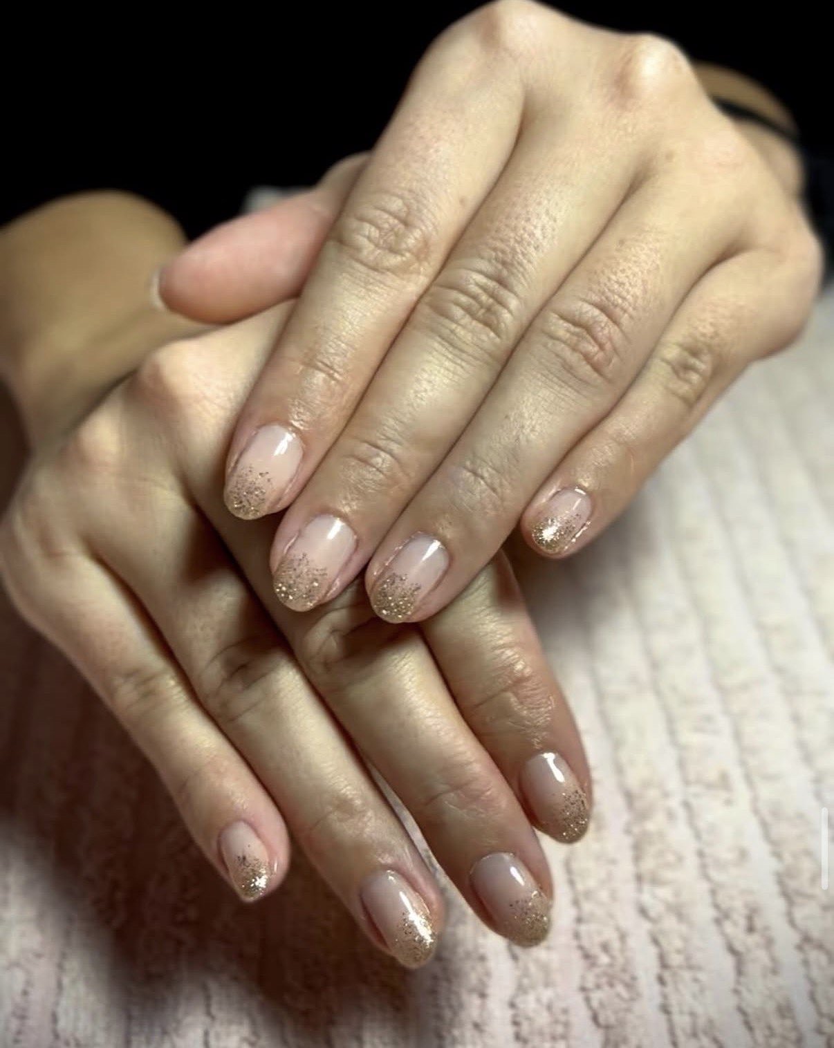 Nude paillettes or